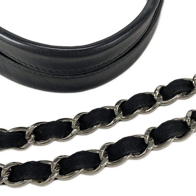 Chanel Tote Bag Deauville Line GM Light Gray X Black 2WAY / Chain Shoulder /