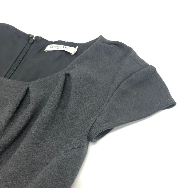 Christian DIOR Dress 7a12066010 Wool Gray