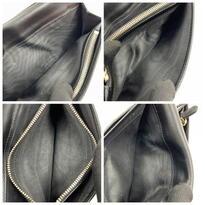 Prada Saffiano Triangle Logo Long Wallet 1mv025 Black