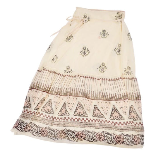 Christian DIOR Skirt Wrap Skirt Long Skirt Made In Italy Silk Bottoms Women I42