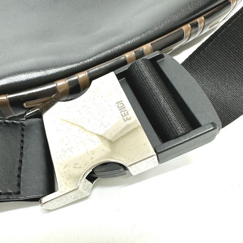 Fendi Body Bag Zucca 7va434 Leather Brown