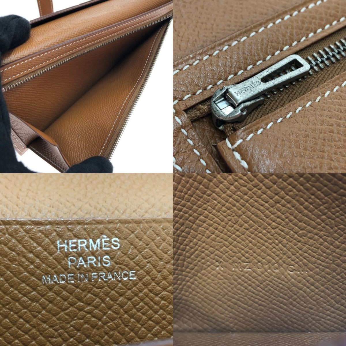 Hermes Long Wallet Bearn Souffle Brown