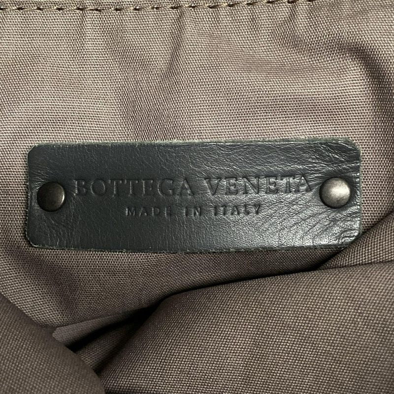 Bottega Veneta Intrecciato Dark Gray Leather Handbag