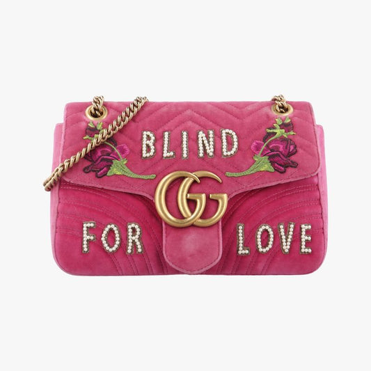 Guccigg Marmont Rose Red Velour 443496 D023409651