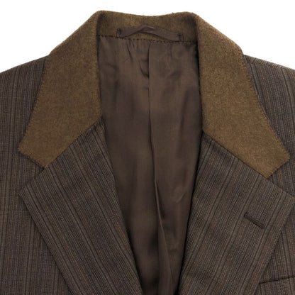 Prada Multi-Stripe 2b Tailored Jacket Brown 48
