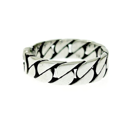 Gucci Silver Interlocking G Chain Ring 5.0g 925 Engraved 399846 Ring