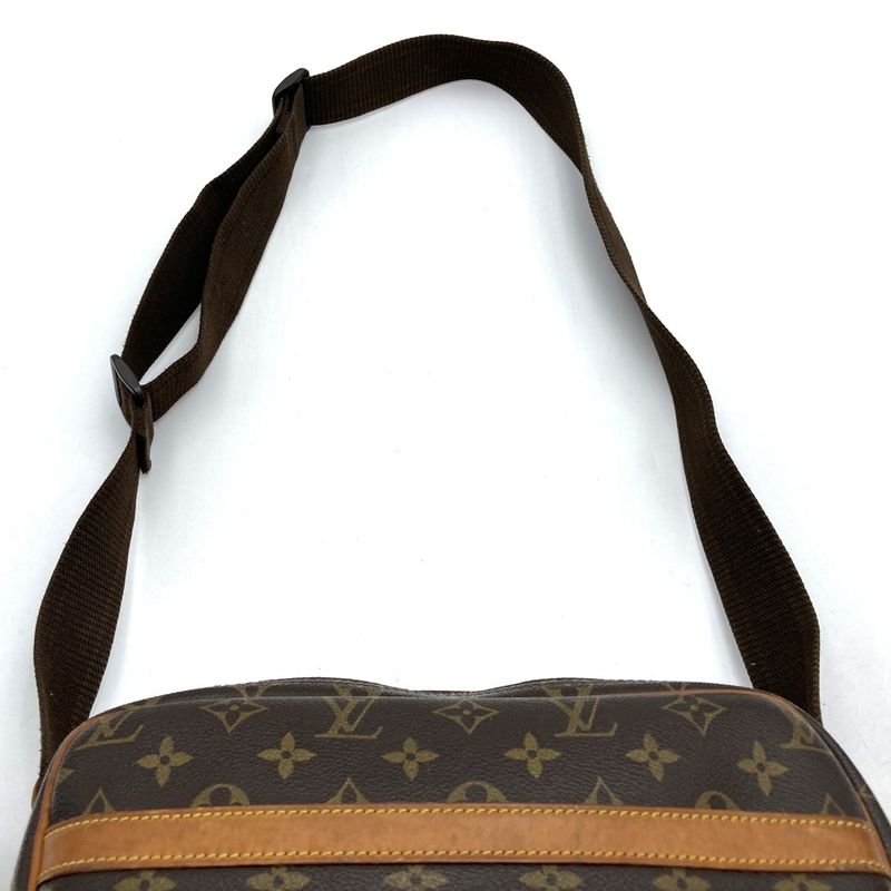 Louis Vuitton M45254 Monogram Reporter PM Shoulder Bag Brown Monogram Canvas