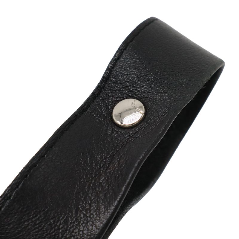 Hermes Tudu Shoulder Bag Pochette Crossbody Leather Black