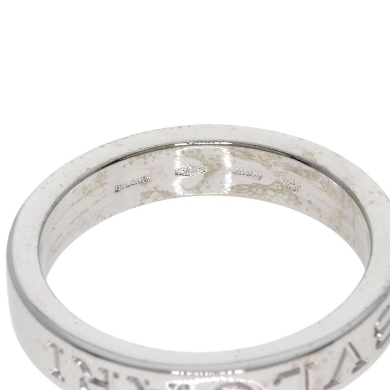 Bvlgari Bulgari Double Logo Diamond Ring And Ring 18K White Gold Ladies