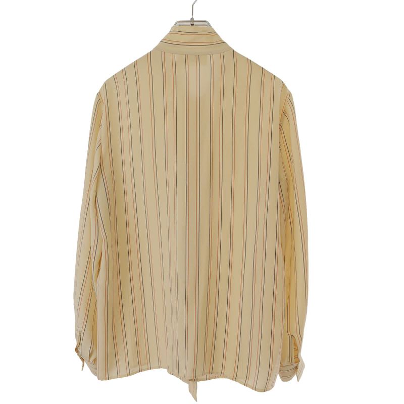 Celine 21aw Lavalliere Silk Blouse Shirt 2b512808o Beige 36