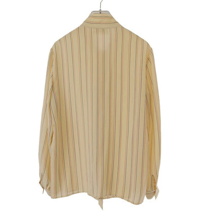 Celine 21aw Lavalliere Silk Blouse Shirt 2b512808o Beige 36