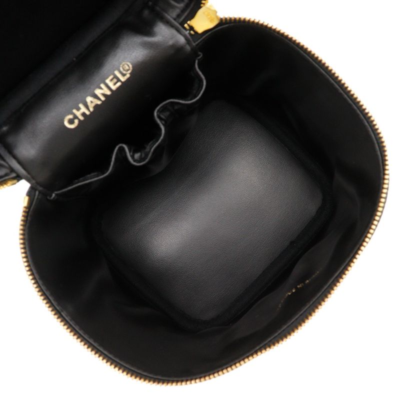 Chanel Vanity A01998 Caviar Skin Black Ladies Handbag