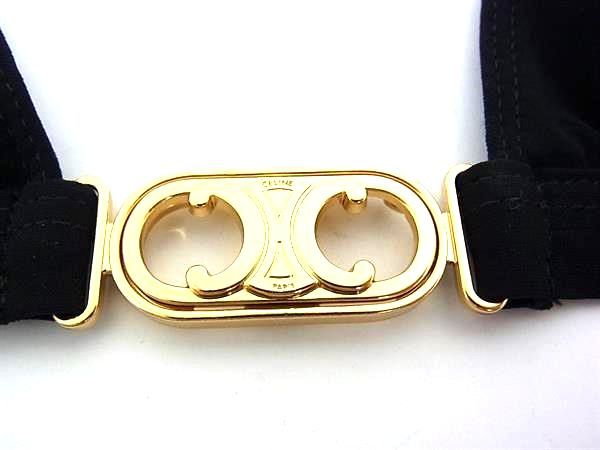 Celine Triomphe 76% Nylon X 24% Polyurethane Bikini Top Swimsuit Size 34