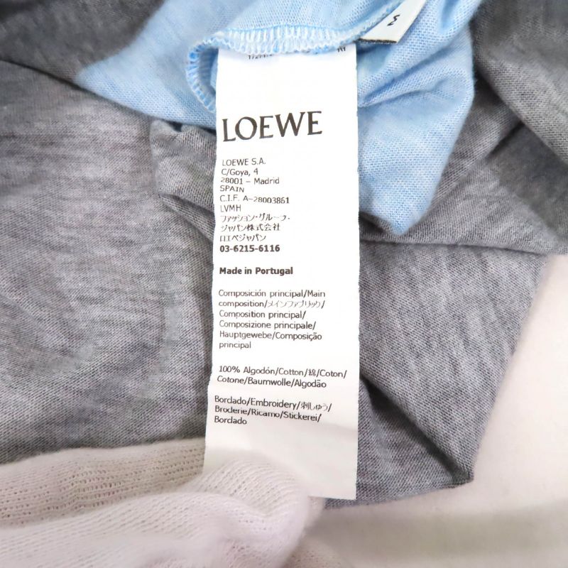 LOEWE S359y22x45 100% Cotton Anagram Embroidered Crew Neck Short Sleeve T-shirt