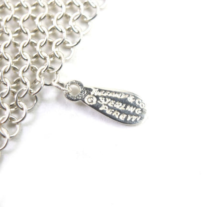  Tiffany & Co Vintage Old Tiffany & Co Mesh Scarf Necklace Sv925 Silver With