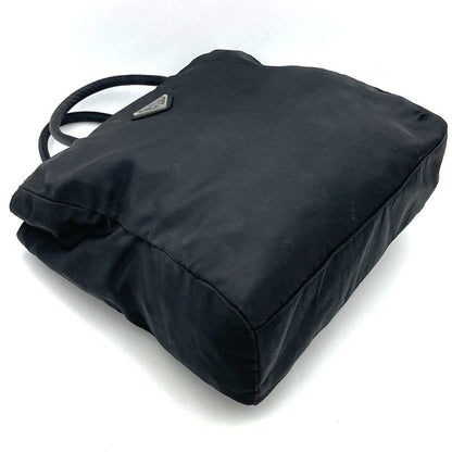 Prada Handbag Nylon Black Nylon Women Men
