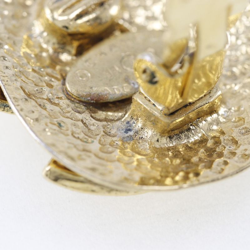 Chanel Coco Mark Vintage Gold Plated 94P Ladies 25.6g Earring