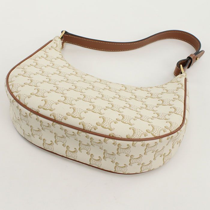 Celine One Shoulder Bag Triomphe Canvas Scuff Deuce