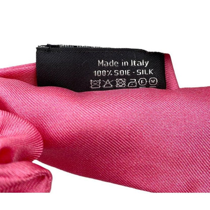 (near Fine) Chanel Aa9064 Logo Silk Ribbon Chou Pink Hair Accessory W/box Used