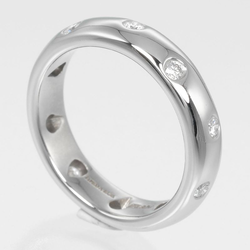 Tiffany & Co Dots Pt950platinum × Diamond 7.5 Ladies 6.7g Ring