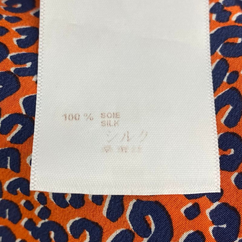 Louis Vuitton Top Silk Gold Buttons Orange