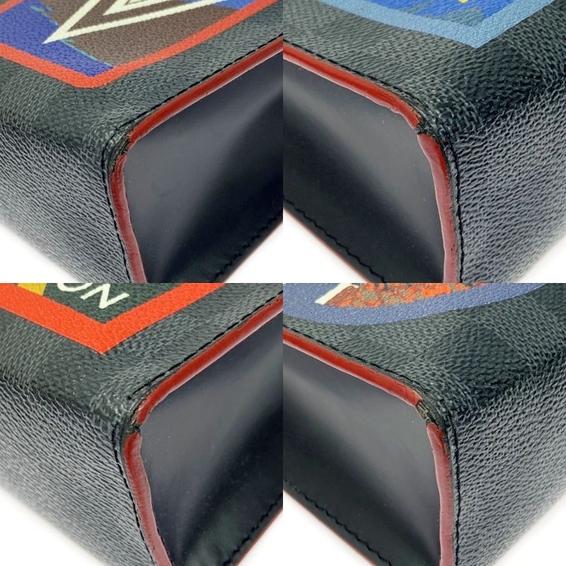 Louis Vuitton N60134 Damier Graphite PVC Pochette Voyage MM Black 359654 Second