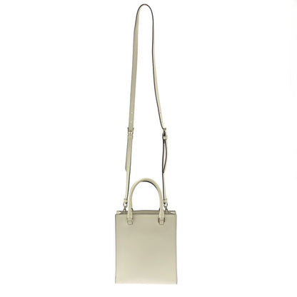 Prada - Embossed Triangle Logo 2WAY Shoulder Bag - White - Women