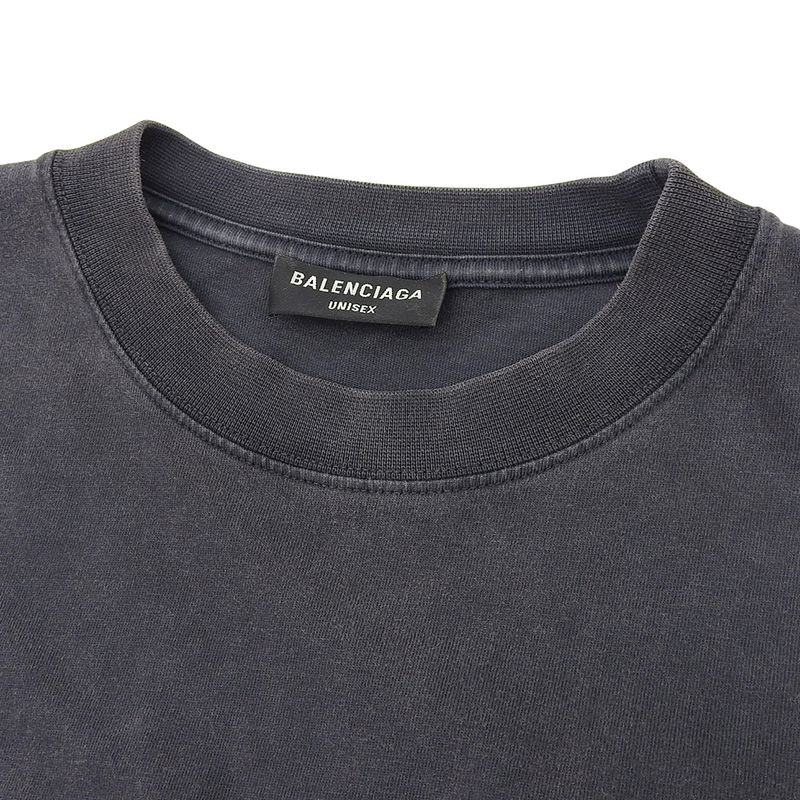 Balenciaga Beautiful Tmva9 Authentic Oversized T-shirt Top Men's Charcoal Gray