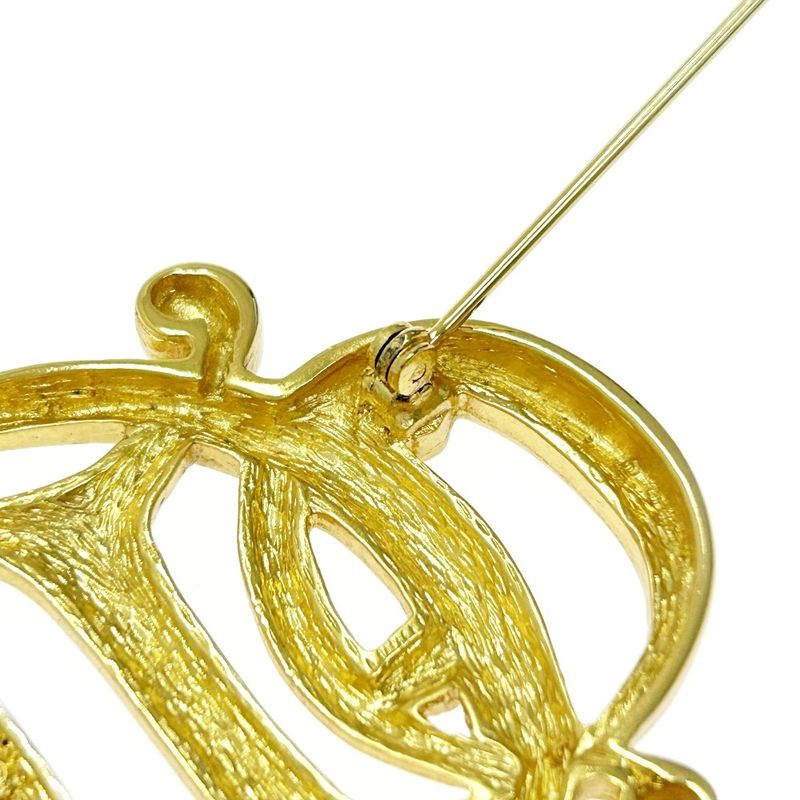 Christian Dior GP Emblem Brooch Ladies Gold 363812 Brooch