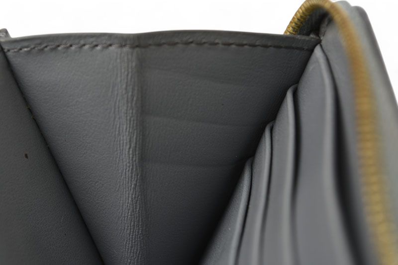Celine Wallet Celine Long Wallet Large Zipped Calfskin Gray 10b553el.09
