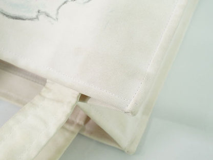 Authentic Chanel Coco Mark Miami Cruise Line Tote Handbag Canvas White Bag