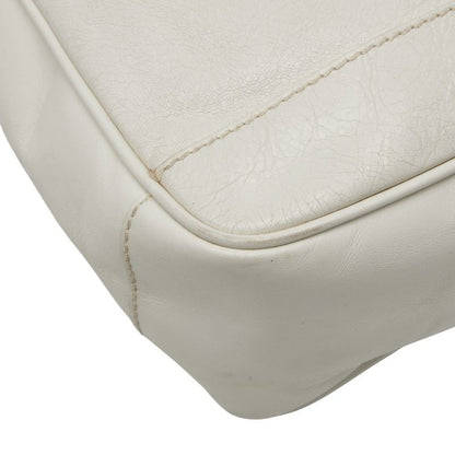 Balenciaga Reporter Crossbody Shoulder Bag 272862 White Leather Women Balenciaga
