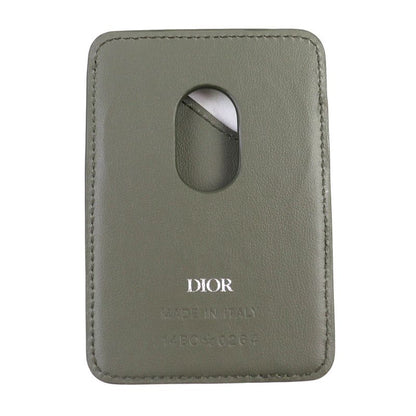 DIOR Christian DIOR 2adch168flg Saddle Logo Magnet Gravity Leather Card Holder Card Case