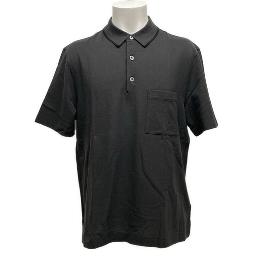 Hermes Short Sleeve Polo Shirt Size M Men's - 567830ha22me Dark Gray And Black