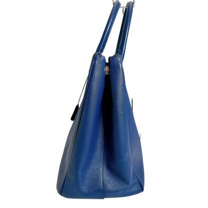 Prada 1 Ba786 Saffiano Shoulder Bag Galleria Handbag Blue