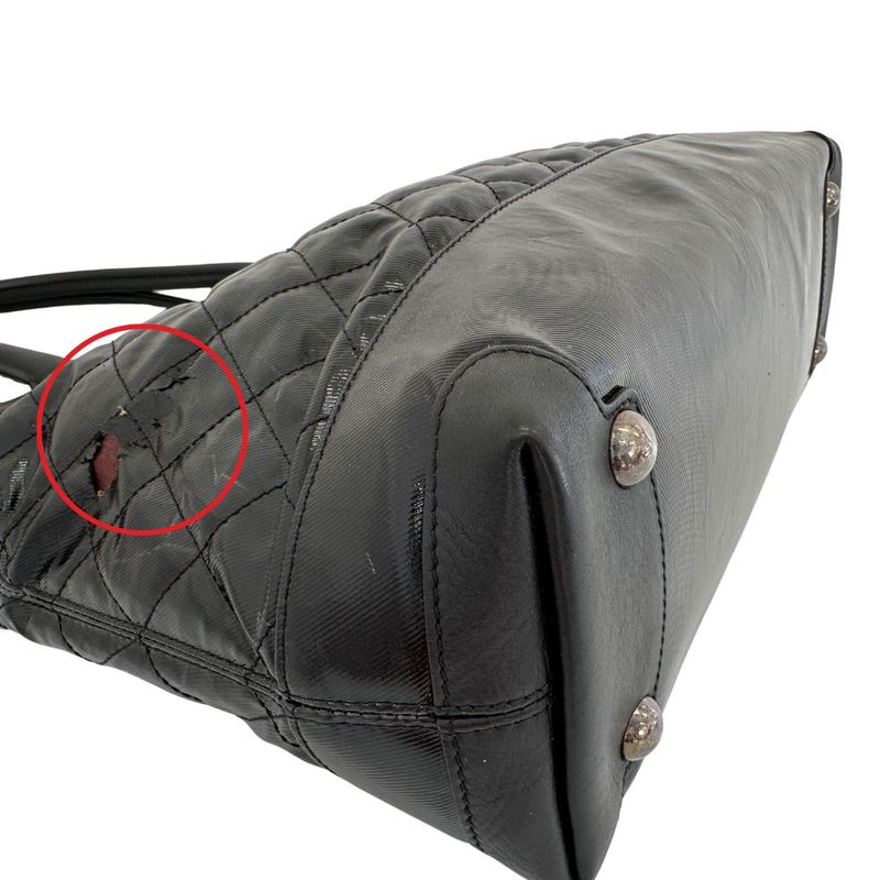 Chanel Matelasse Cambon Patent Leather Black Women's Tote Bag