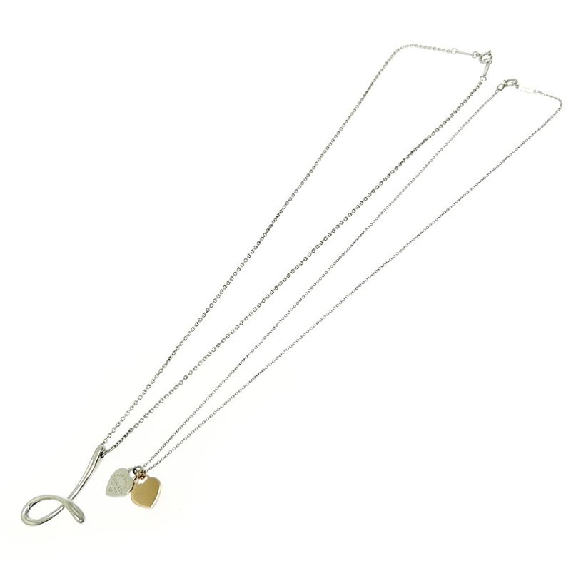 Tiffany & Co Silver Gold Necklace and Other 4 Pieces 925 750 Engraved 404776