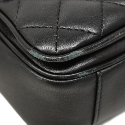Chanel Shoulder Bag Matelasse Lambskin Black Chien Pan Gold Hardware Women