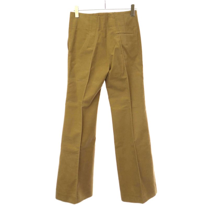 Celine by Phoebe Philo Moleskin Flared Trouser Pants 2 1p57 7116 Beige 36