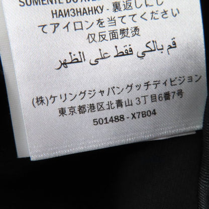 Gucci 501488 Jersey V-neck Dress With Interlocking G Pearls Black XS Made In