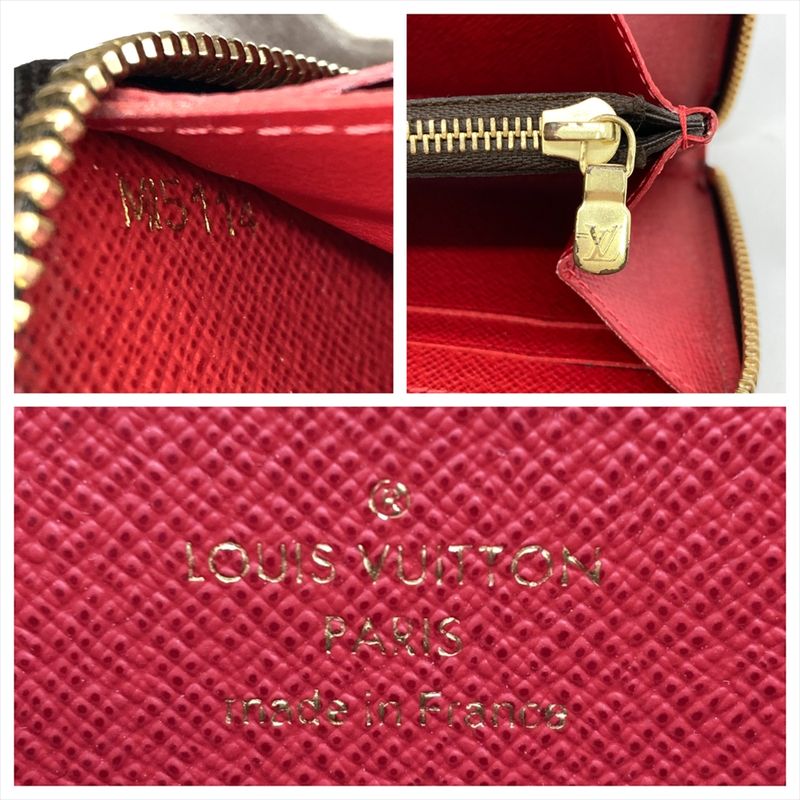 Louis Vuitton Portefeuille Cles Mans Round Zipper Damier Ebène N60534 Brown