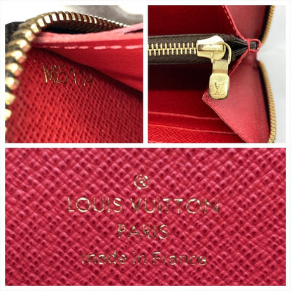 Louis Vuitton Portefeuille Cles Mans Round Zipper Damier Ebène N60534 Brown