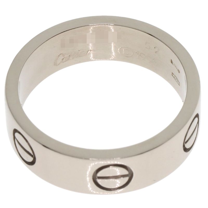 Cartier Love Ring #52 Ring - 18K White Gold Ladies