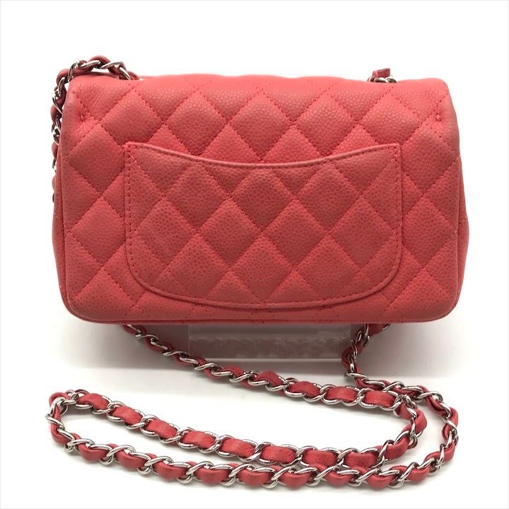 Chanel CC Logo Turnlock Soft Caviar Mini Quilted Chain Shoulder Bag Pink