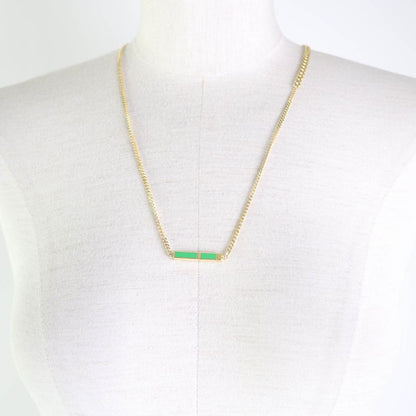 Bottega Veneta Ag925 Accessory Necklace Gold Green With Box And