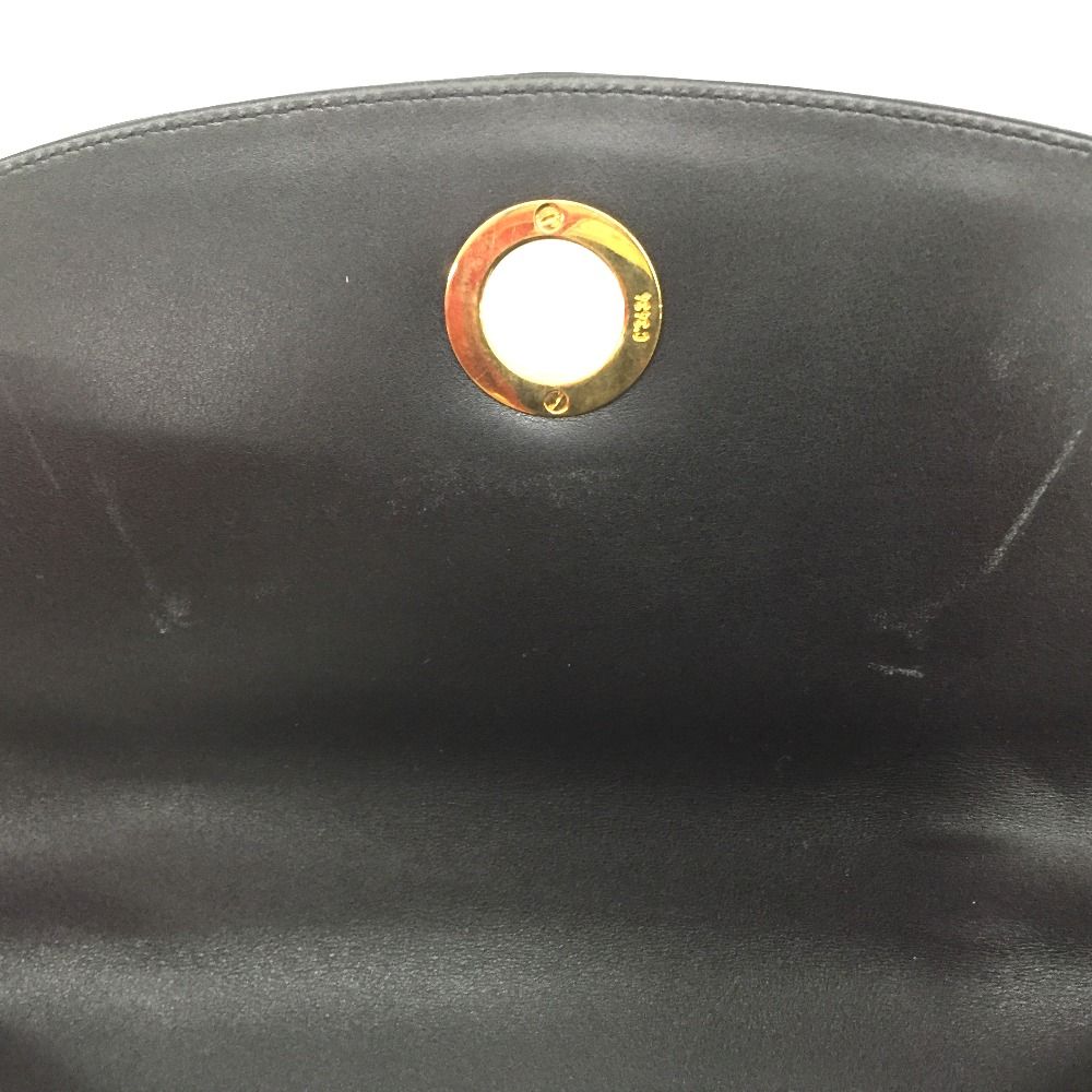 Cartier Panthère Brief Case Bag Leather Gold Hardware Black