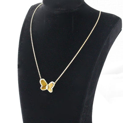 Van Cleef Diamond Taiga Zoo Eye Papillon Necklace 18K E1487