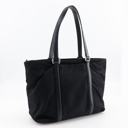 Prada Br2311 Nylon And Leather NERO Black Ladies Tote Bag