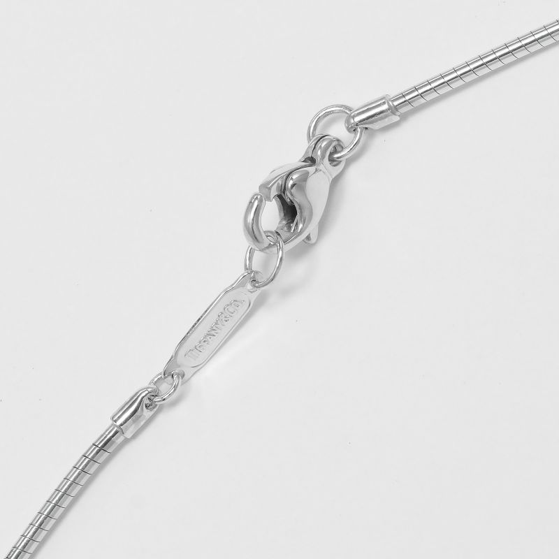 Tiffany & Co Heart Key Choker Silver 925 Ladies 6.7g Necklace