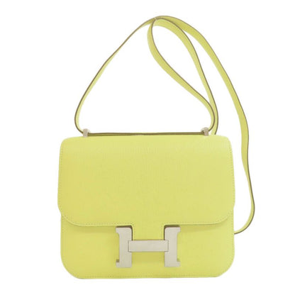 Hermes Constance Jaune Bourgeon 3 Mini Silver Hardware Shoulder Bag Chevre Women